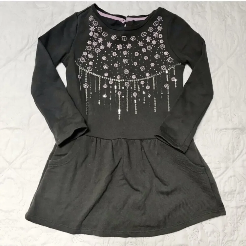 Gymboree Sequined Sweatshirt Dress Size 4
